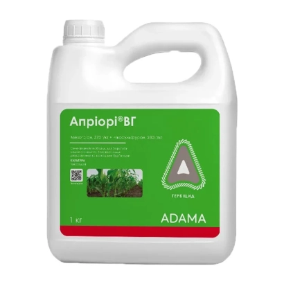 White jug with green label for product Aproir VG by ADAMA