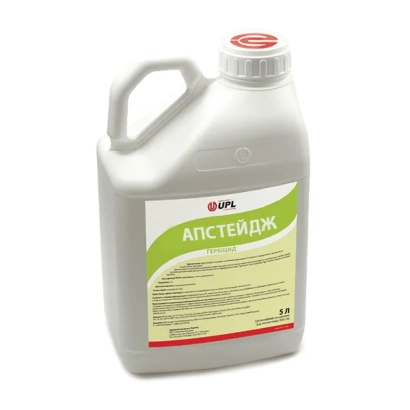 Белая канистра с этикеткой АПСТЕЙДЖ - АПСТЕЙДЖ (UPSTAGE)