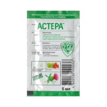 Пакет семян АСТЕРА с изображением цветов и штрих-кодом - Астанал 274 ЕС