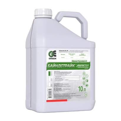 White jug with label BANDSTRIKE ES