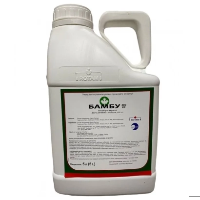 Бутылка с гербицидом БАМБУ 480