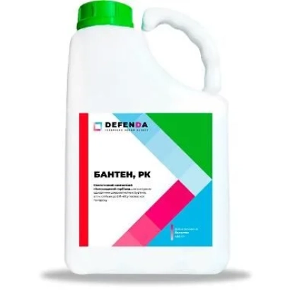 Bottle of herbicide BANTEN, RC with DEFENDIA logo