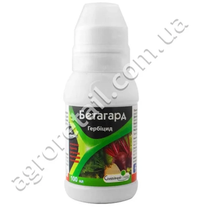Бутылка гербицида Бетагард с изображением растений на этикетке - Бетагард, к.е., гербицид