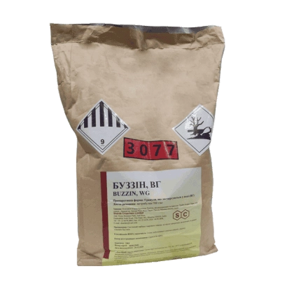 Пакет гербицида Буззин с маркировкой 3077 - Буззин, ВГ (Buzzin, WG)