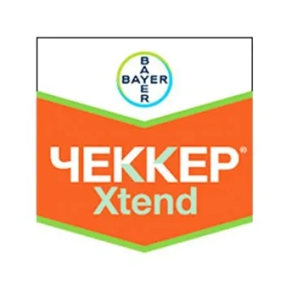 Логотип Bayer и название продукта ЧЕККЕР Xtend на оранжевом фоне - Чеккер Xtend 39 WG
