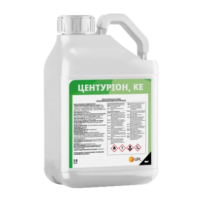 Белая канистра с этикеткой ЦЕНТУРІОН, KE