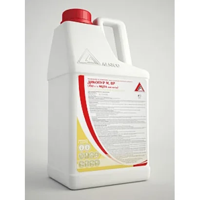 White jug with red cap and label Dikopur Mtspa