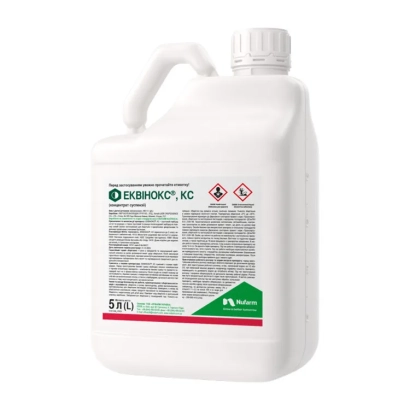 Белая канистра с этикеткой ЕКВИНОКС, КС