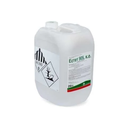 Белая канистра с этикеткой ЕСТЕТ 905, КЕ