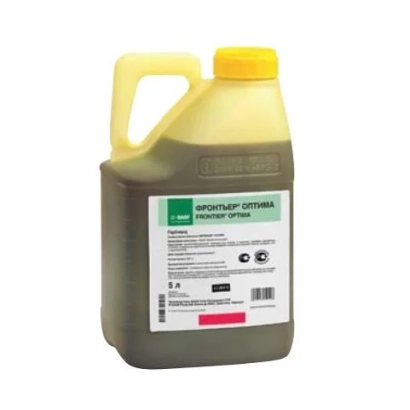 Канистра гербицида Фронтьер Оптима с этикеткой