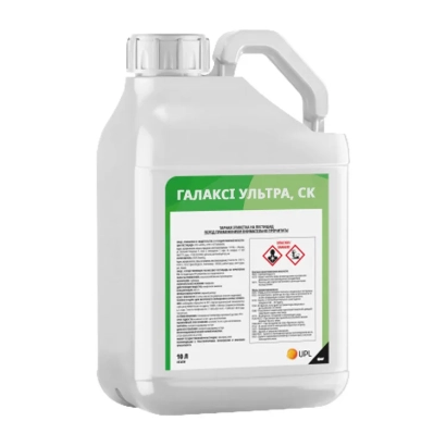 Белая канистра с этикеткой Галакси Ультра, СК