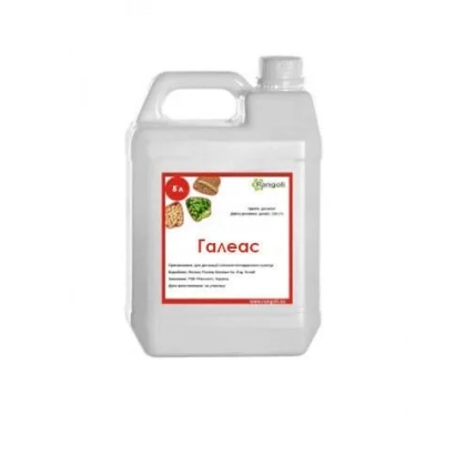 Белая канистра с этикеткой Галеас - Галеас,РК
