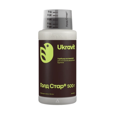 Packaging of herbicide Gold Star® 500 by manufacturer Ukravit