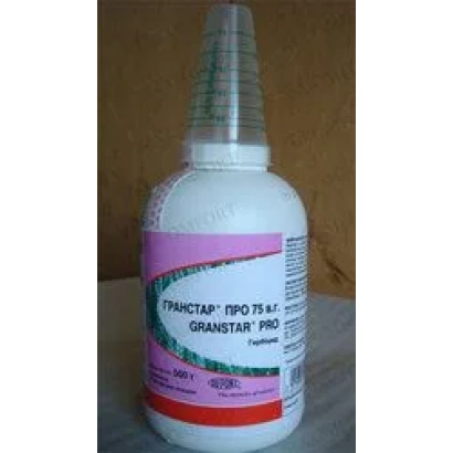 Бутылка с гербицидом Гранстар 75 PRO
