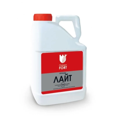 White jug with red cap and Grinfort Light label