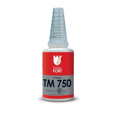 Флакон с гербицидом TM 750 от бренда Fort - Grinfort TM 750, ВГ (tribenuron-methyl, 750 g/kg)