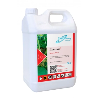 Белая канистра с этикеткой Провео, гербицид для сельскохозяйственных культур - Харвест к.е.