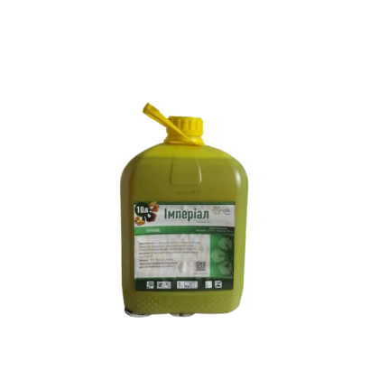 Желтая канистра с этикеткой Империал