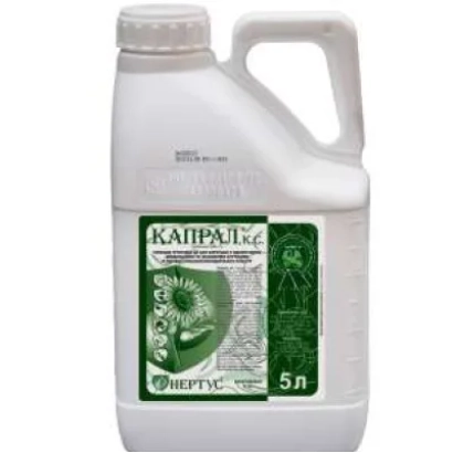 White jug with label КАПРАЛ, herbicide 5L - Kapral, KS, herbicide