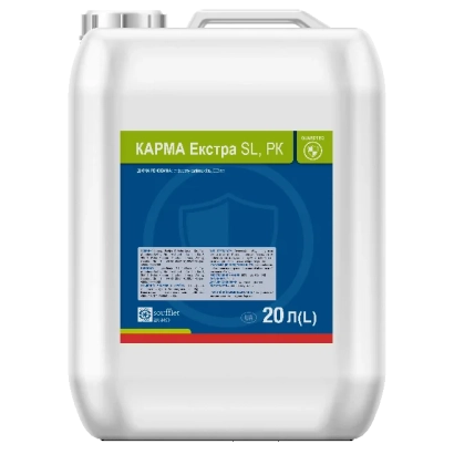 Белая канистра с этикеткой КАРМА Экстра SL, РК