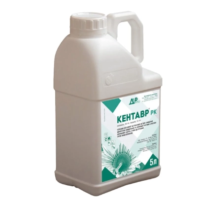 White jug with label KENTAVR for herbicides