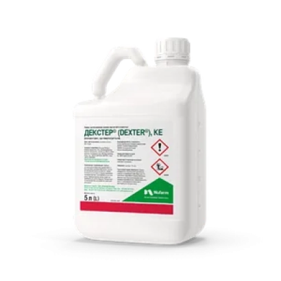 Белая канистра с этикеткой ДЕСТЕР (DEXTER) KE - КЛЕТЕКТ, КЕ