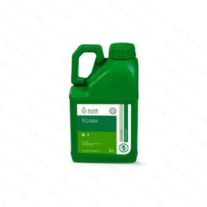 Зеленая канистра с этикеткой Kozak, гербицид - Kozak, a.e., Гербицид (Clodina, 120 g/l)