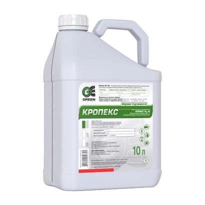 Біла канистра з етикеткою Кропекс ЕС