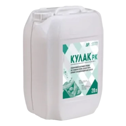 Белая канистра с этикеткой КУЛАК РК