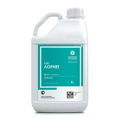 Біла канистра з етикеткою ЛОРНЕТ - Лорнет, ВР