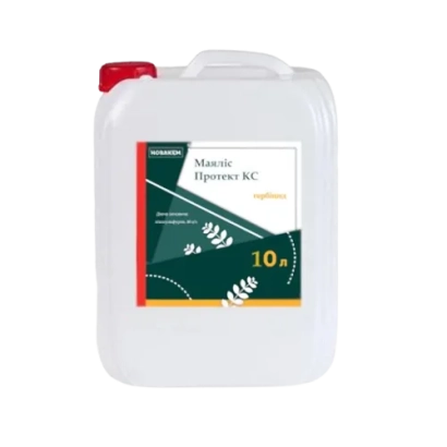 Белая канистра с этикеткой Mayalis Protect SC - Mayalis Protect, SC (никосульфурон, 40 g/L)