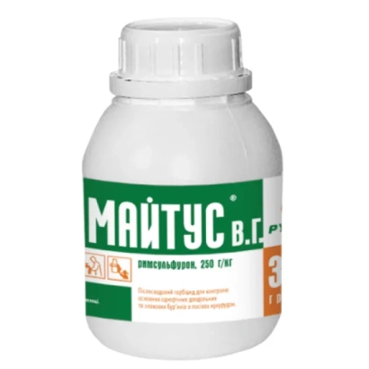 Бутылка гербицида Майтус В.Г. с зелёной этикеткой - Майтус, РГ