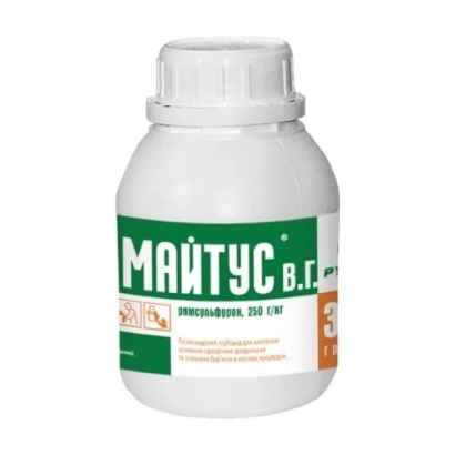 Бутылка гербицида Майтус В.Р. с зелёной этикеткой