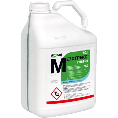 Белая канистра с этикеткой Мезотрекс Ультра - Mezotrex Ultra