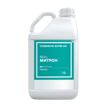 White jug with label Chemische Guiter AG and text Mitron