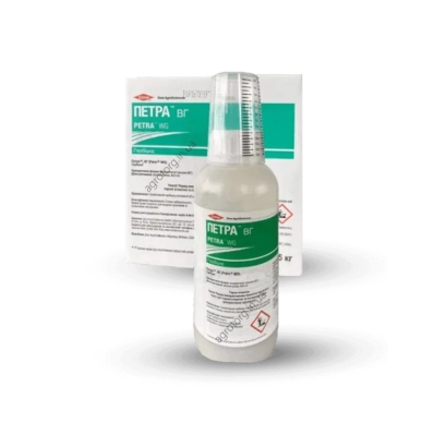 Флакон з гербіцидом Петра WG на білому фоні