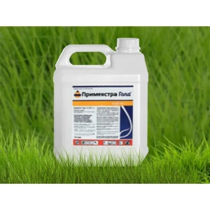 Біла канистра з етикеткою «Примекстра Голд» на фоні зеленої трави - ПРИМЕКСТРА ГОЛД 720 SС