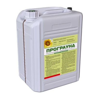 Белая канистра с этикеткой ПРОГРАУНА - Програунд ЕС, КЕ