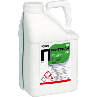 Белая канистра с этикеткой Пронтован KE