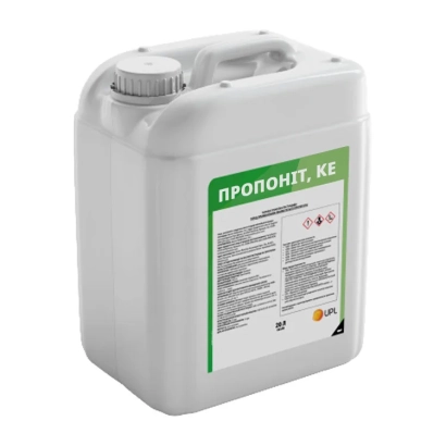 Белая канистра с этикеткой ПРОПОНІТ, КЕ - Пропонит Дуо, КЕ