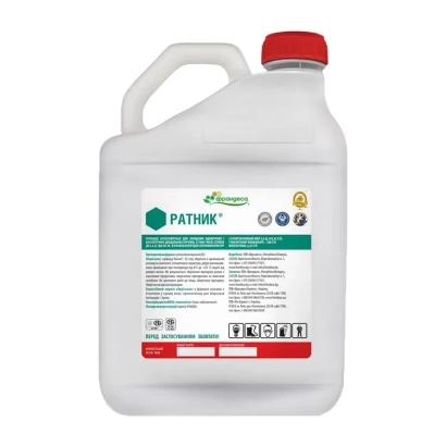 White jug with label RATNIK - Ratnik, SE