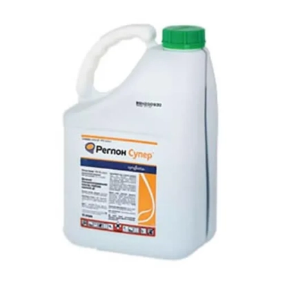 Белая канистра с зелёной крышкой и этикеткой «Реглон Супер» - Реглон Супер 150 SL в.р.к.