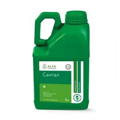 Зелена канистра з етикеткою «Сантал» від бренду ALFA - Сантал, РК