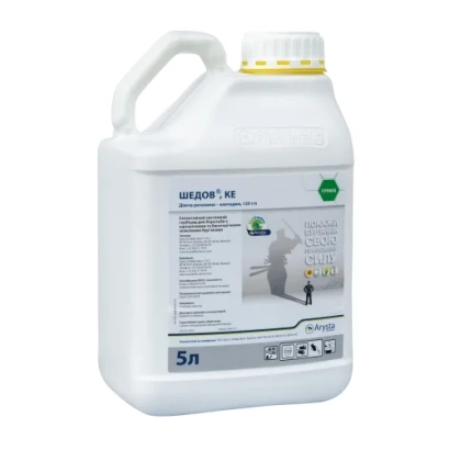 Белая канистра с этикеткой Шедов, КЕ