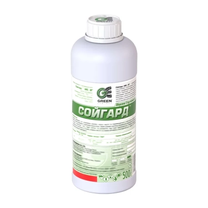 Бутылка с гербицидом Сойгард на белом фоне - Сойгард WG