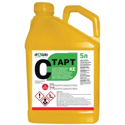 Желтая канистра с гербицидом СТАРТ КЕ объёмом 5 л
