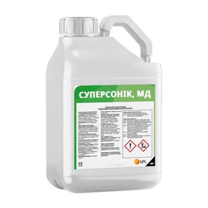 Белая канистра с этикеткой СУПЕРСОНІК, МД - Суперсоник