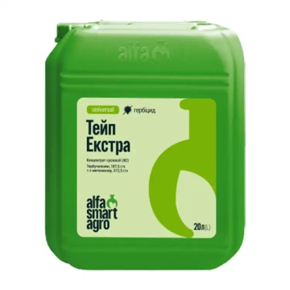 Зеленая канистра с этикеткой Тейп Экстра от Alfa Smart Agro - Тейп Екстра