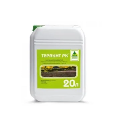 White container with label TERAUNT RN, field image, and 20L text