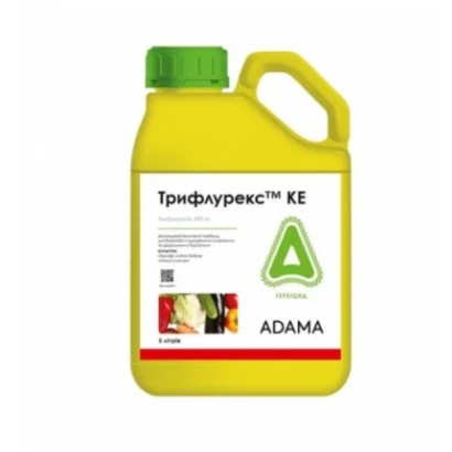 Желтая канистра с этикеткой Трифурекс™ KE от ADAMA - Трифлурекс КЕ